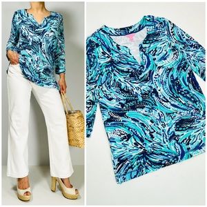 LILLY PULITZER viscose cotton terry tunic top